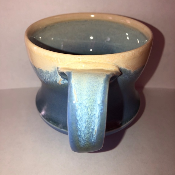 HANDMADE Coffee Mug Tea Cup Dipped Porcelain w/ Lace Mandala Base One-of-a-Kind - Picture 7 of 14